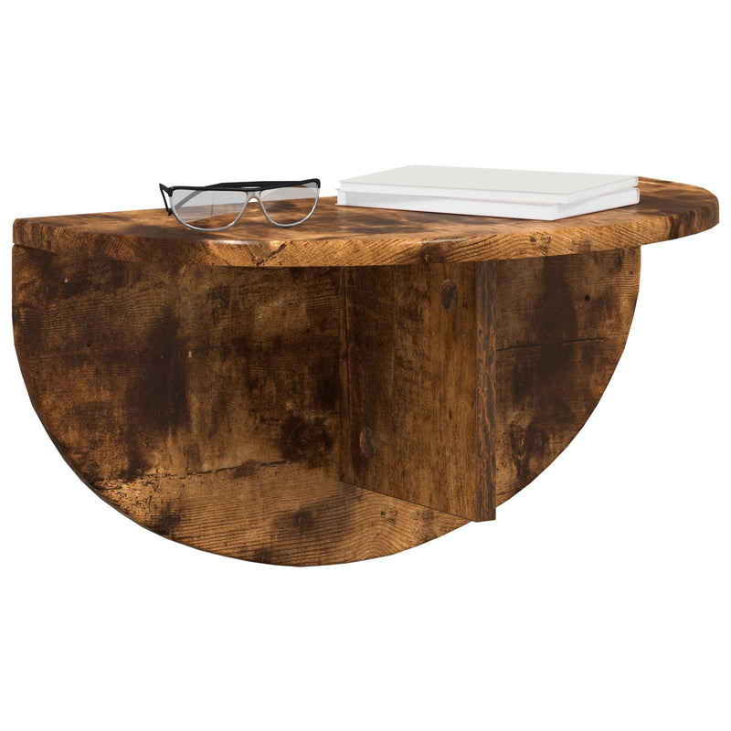 vidaXL Falpolc Falra szerelhető Füstölt tölgy 38 x 19 x 19 cm Faanyag