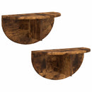 vidaXL Falpolc 2 pcs Füstölt tölgy 48 x 24 x 24 cm Faanyag