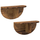 vidaXL Falpolc Falra szerelhető 2 pcs Öreg fa 48 x 24 x 24 cm Faanyag