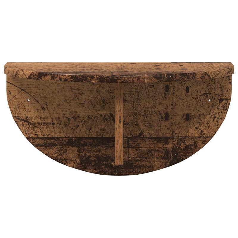 vidaXL Falpolc Falra szerelhető 2 pcs Öreg fa 38 x 19 x 19 cm Faanyag