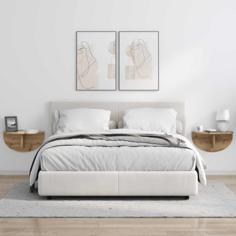 vidaXL Falpolc Falra szerelhető Artisan tölgy 38 x 19 x 19 cm Faanyag