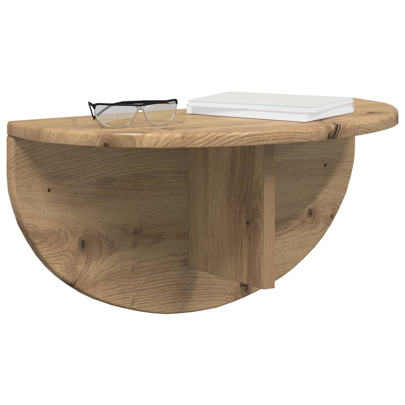 vidaXL Falpolc Falra szerelhető Artisan tölgy 38 x 19 x 19 cm Faanyag