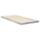 vidaXL Földi ágykeret Beton Szürke 90 x 190 cm Szerelt Fa