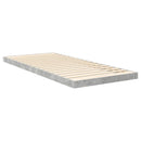 vidaXL Földi ágykeret Beton Szürke 90 x 190 cm Szerelt Fa