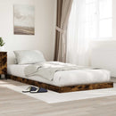 vidaXL Földi ágykeret Füstölt tölgy 90 x 190 cm Szerelt Fa