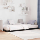 vidaXL Földi ágykeret Fekete tölgy 80 x 200 cm Szerelt Fa