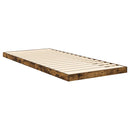 vidaXL Földi ágykeret Füstölt tölgy 80 x 200 cm Szerelt Fa