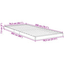 vidaXL Földi ágykeret Füstölt tölgy 80 x 200 cm Szerelt Fa