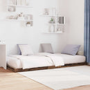 vidaXL Földi ágykeret Öreg fa 100 x 200 cm Faanyag