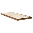 vidaXL Földi ágykeret Öreg fa 100 x 200 cm Faanyag
