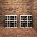 vidaXL Borágas 2 pcs Fehér 56 x 25 x 56 cm Tömör fenyőfa