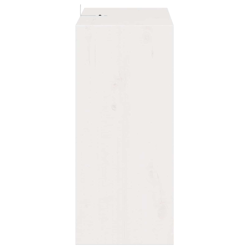 vidaXL Borágas 2 pcs Fehér 56 x 25 x 56 cm Tömör fenyőfa