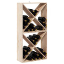 vidaXL Borágas 2 pcs Természetes 62 x 25 x 62 cm Tömör fenyőfa