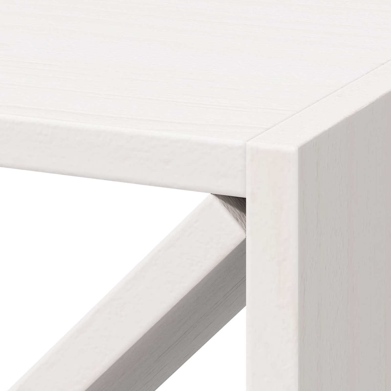 vidaXL Borágas 2 pcs Fehér 62 x 25 x 62 cm Tömör fenyőfa