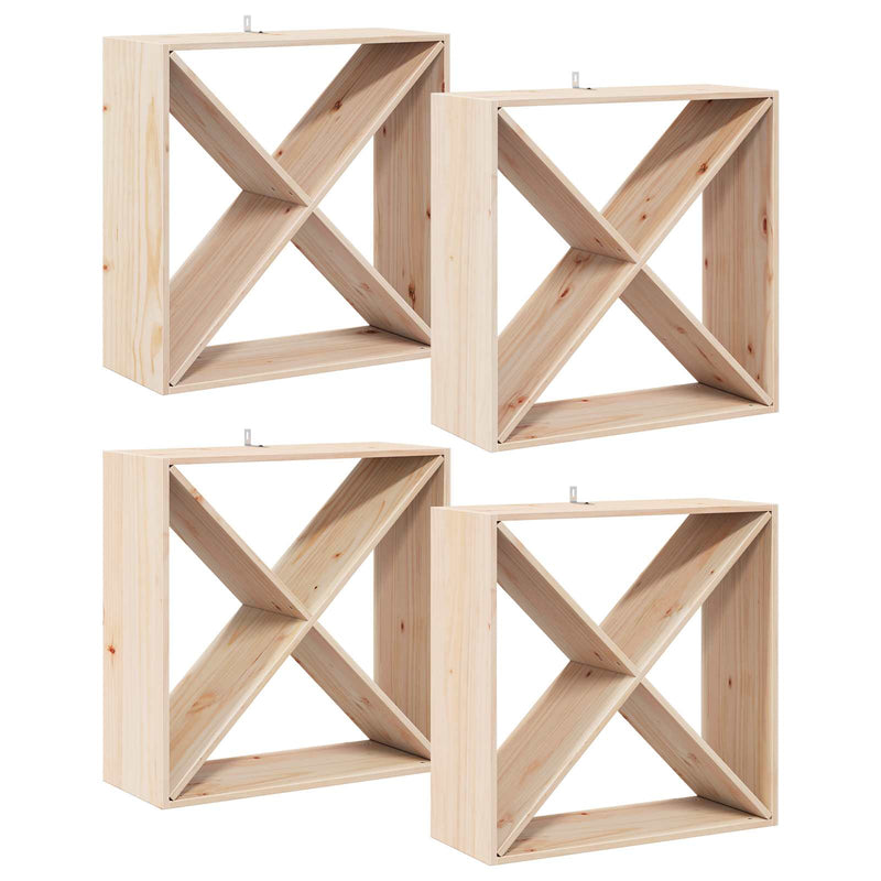 vidaXL Borágas 4 pcs Természetes 62 x 25 x 62 cm Tömör fenyőfa