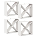 vidaXL Borágas 4 pcs Fehér 62 x 25 x 62 cm Tömör fenyőfa