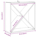 vidaXL Borágas 4 pcs Fehér 62 x 25 x 62 cm Tömör fenyőfa