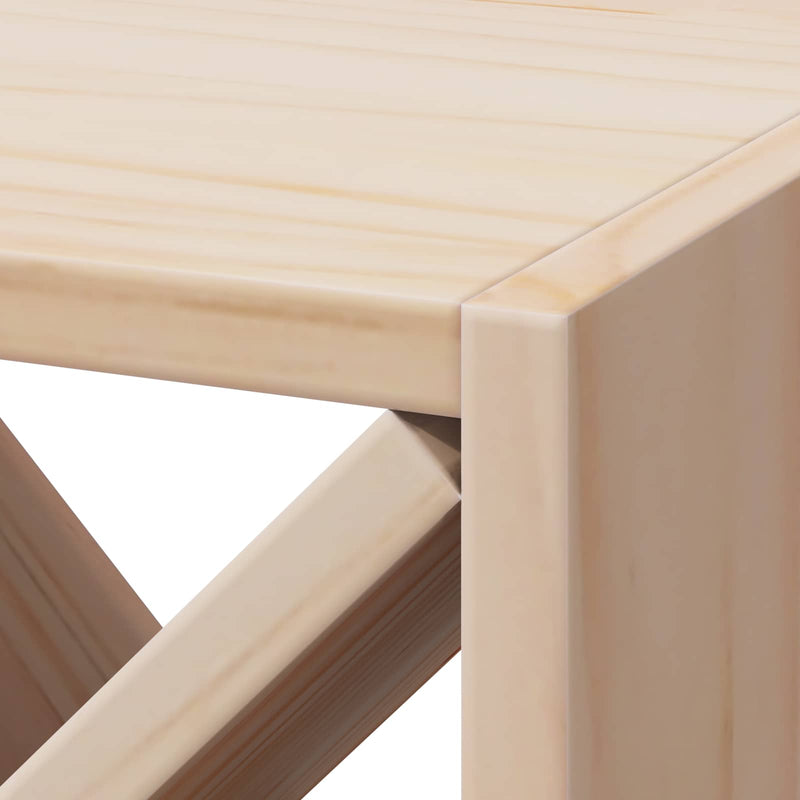 vidaXL Borágas 2 pcs Természetes 62 x 25 x 62 cm Tömör fenyőfa