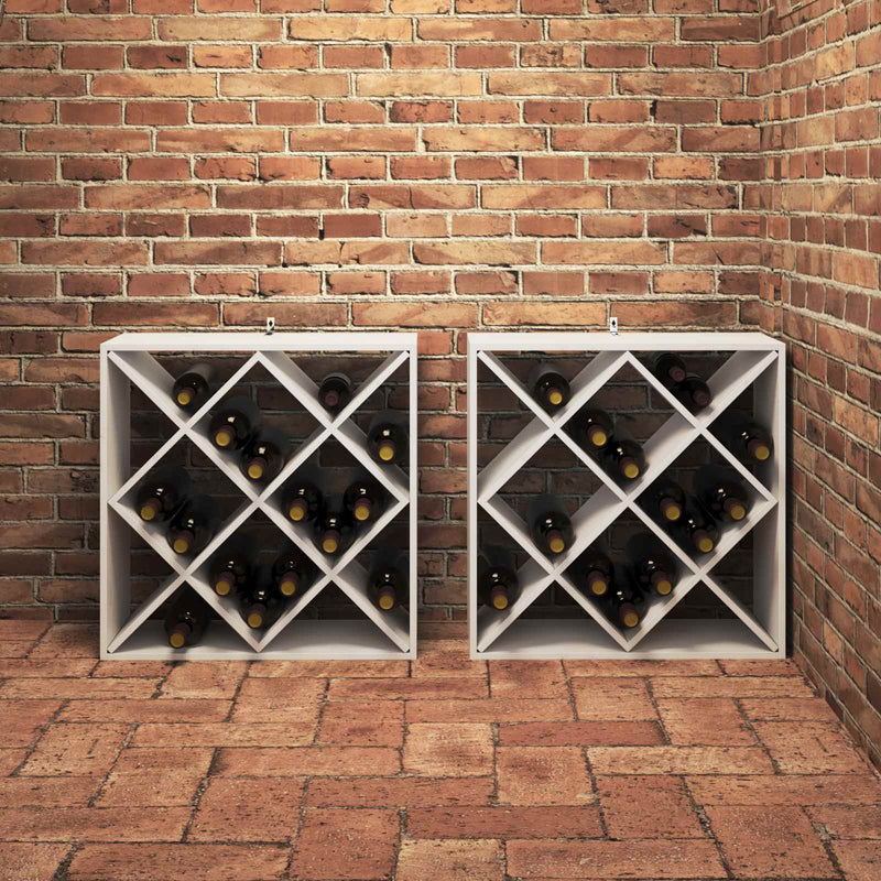 vidaXL Borágas 2 pcs Fehér 62 x 25 x 62 cm Tömör fenyőfa