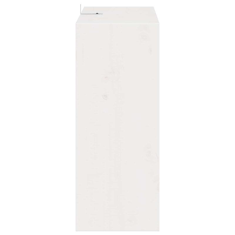 vidaXL Borágas 2 pcs Fehér 62 x 25 x 62 cm Tömör fenyőfa