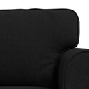 vidaXL Kanapé Szett 2 pcs Fekete 155 x 82 x 80 cm szövet