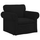 vidaXL Kanapé Szett 2 pcs Fekete 155 x 82 x 80 cm szövet