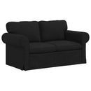 vidaXL Kanapé Szett 2 pcs Fekete 155 x 82 x 80 cm szövet