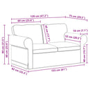 vidaXL Kanapé Szett 2 pcs Fekete 155 x 82 x 80 cm szövet