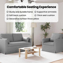 vidaXL Kanapé Szett 2 pcs Világosszürke 139 x 78 x 80 cm szövet