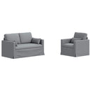 vidaXL Kanapé Szett 2 pcs Világosszürke 139 x 78 x 80 cm szövet