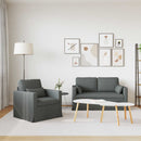 vidaXL Kanapé Szett 2 pcs Sötétszürke 139 x 78 x 80 cm szövet