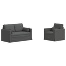 vidaXL Kanapé Szett 2 pcs Sötétszürke 139 x 78 x 80 cm szövet