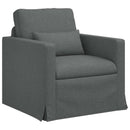 vidaXL Kanapé Szett 2 pcs Sötétszürke 139 x 78 x 80 cm szövet