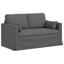 vidaXL Kanapé Szett 2 pcs Sötétszürke 139 x 78 x 80 cm szövet
