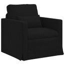 vidaXL Kanapé Szett 2 pcs Fekete 139 x 78 x 80 cm szövet