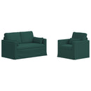vidaXL Kanapé Szett 2 pcs Sötétzöld 139 x 78 x 80 cm szövet