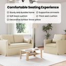 vidaXL Kanapé Szett 2 pcs Krém 139 x 78 x 80 cm szövet