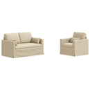vidaXL Kanapé Szett 2 pcs Krém 139 x 78 x 80 cm szövet