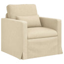 vidaXL Kanapé Szett 2 pcs Krém 139 x 78 x 80 cm szövet
