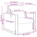 vidaXL Kanapé Szett 2 pcs Krém 139 x 78 x 80 cm szövet