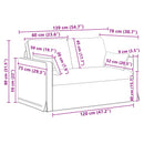 vidaXL Kanapé Szett 2 pcs Krém 139 x 78 x 80 cm szövet
