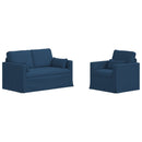 vidaXL Kanapé Szett 2 pcs Kék 139 x 78 x 80 cm szövet