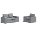 vidaXL Kanapé Szett 2 pcs Világosszürke 162 x 80 x 82 cm szövet