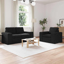 vidaXL Kanapé Szett 2 pcs Fekete 162 x 80 x 82 cm szövet