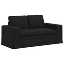 vidaXL Kanapé Szett 2 pcs Fekete 162 x 80 x 82 cm szövet