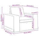 vidaXL Kanapé Szett 2 pcs Fekete 162 x 80 x 82 cm szövet