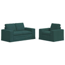 vidaXL Kanapé Szett 2 pcs Sötétzöld 162 x 80 x 82 cm szövet
