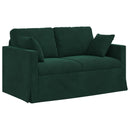 vidaXL Kanapé Szett 2 pcs Sötétzöld 138 x 78 x 80 cm Bársony