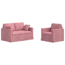 vidaXL Kanapé Szett 2 pcs Rózsaszín 138 x 78 x 80 cm Bársony