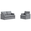 vidaXL Kanapé Szett 2 pcs Világosszürke 144 x 80 x 85 cm szövet